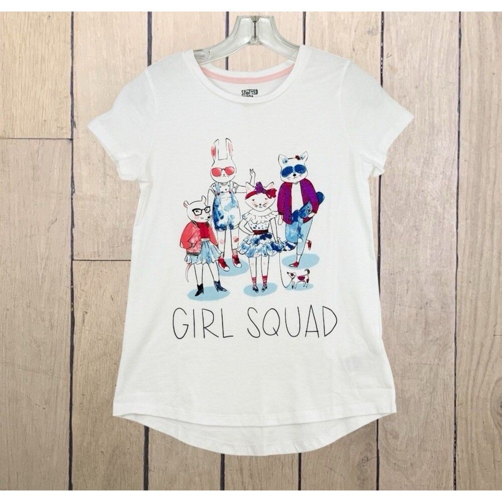 Spotted Zebra Girls' Short-Sleeve Tunic Top Girl X-Large White